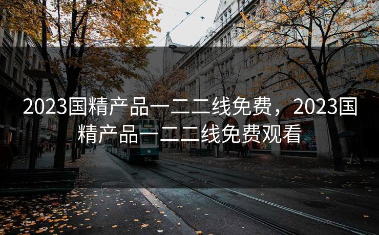 2023国精产品一二二线免费，2023国精产品一二二线免费观看